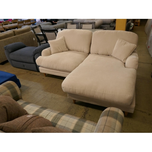 1517 - Cream L shaped sofa - damaged frame and a chair section