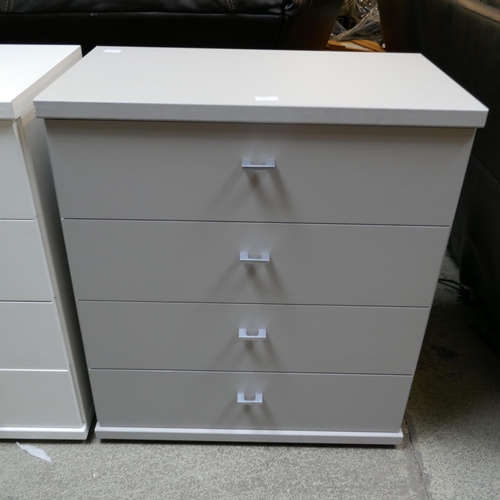 1538 - Grey chest of four drawers. *This lot is subject to VAT