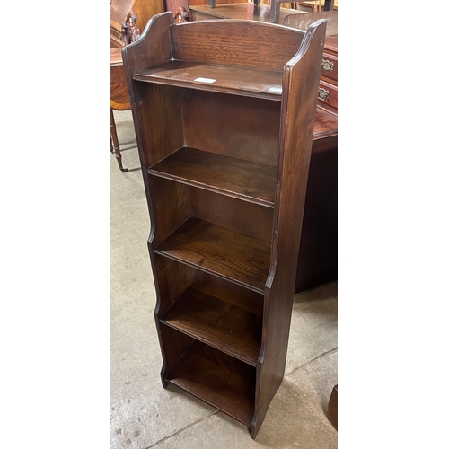 151 - An oak open bookcase