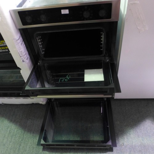 3152 - Zanussi Built-in Double Oven - Model: ZKCNA7XN (Missing Shelves) (446-30) * This lot is subject to v... 