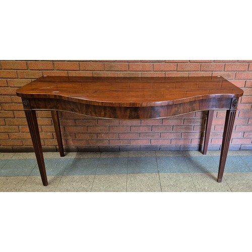 90F - A Hepplewhite Revival mahogany serpentine serving table