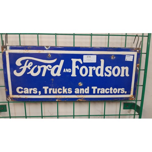 374 - A Ford enamelled advertising sign