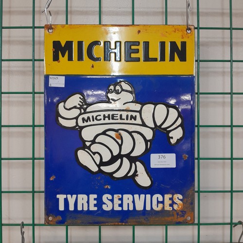 376 - A Michelin enamelled advertising sign