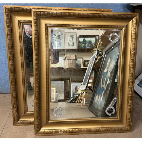 413 - A pair of gilt framed mirrors