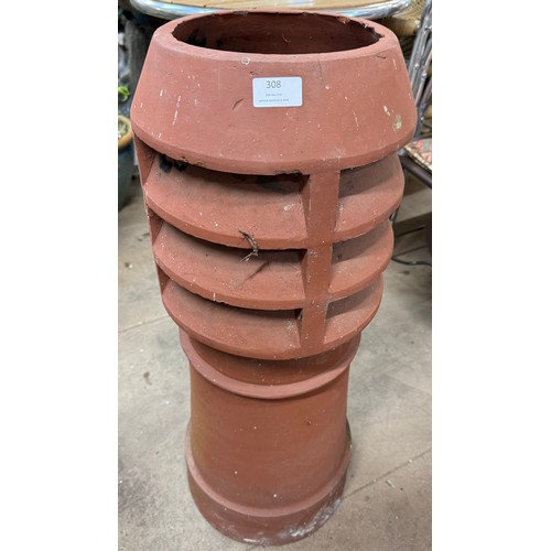 308 - A terracotta chimney-pot