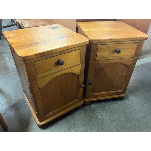 131A - A pair of pine Victorian style pot cupboards