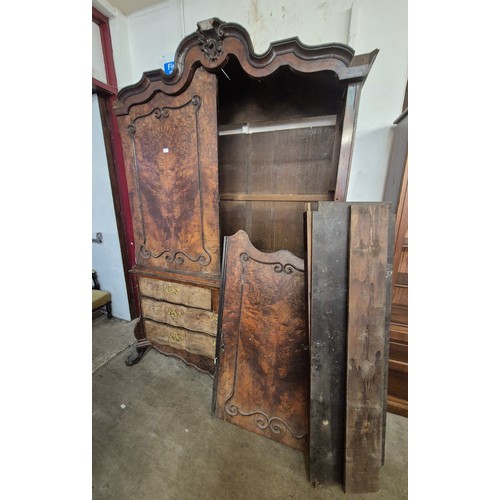 124 - An 18th Century Dutch mahogany side cabinet