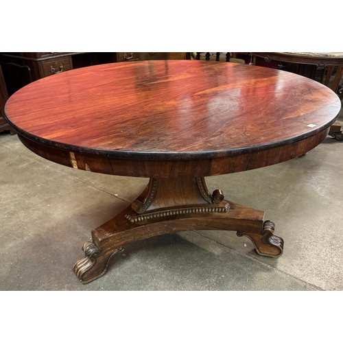 119A - A Victorian rosewood circular breakfast table