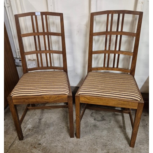 9 - A pair of Heals style walnut side chairs