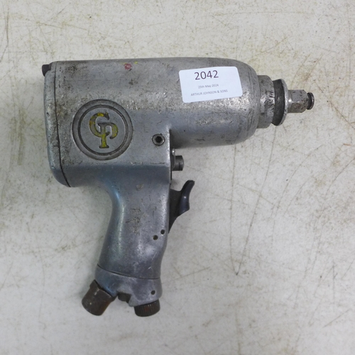 2014 - 4 assorted air tools - DevilBiss spray gun, Cosmo nail gun, CP 734 impact driver and Axminster tacke... 