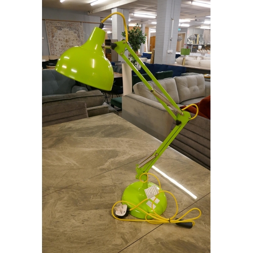 1322 - A lime green angle poise table lamp