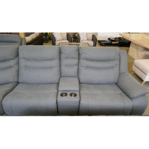 1339 - An Eden Grey Fabric Corner sectional Sofa - damaged control panel, Original RRP £1666.66 + VAT (4201... 