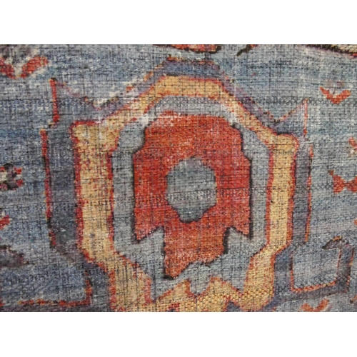 1347 - A Multi-coloured ground vintage look carpet with medallion design (200x300cm)