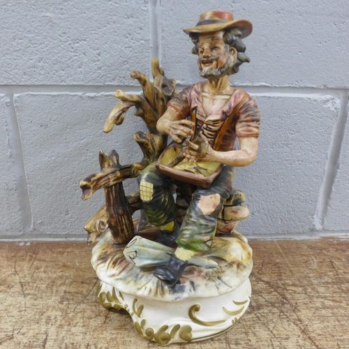 1043 - A large Capodimonte figure of a tramp **PLEASE NOTE THIS LOT IS NOT ELIGIBLE FOR IN-HOUSE POSTING AN... 