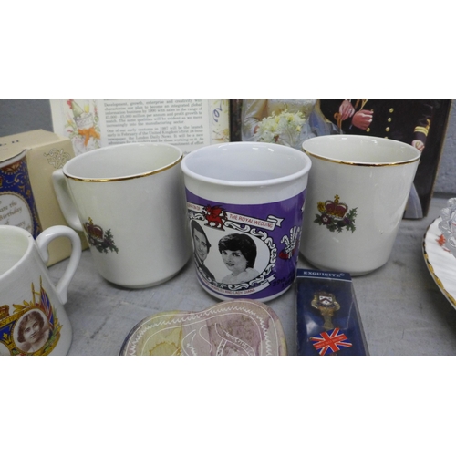 1063 - A collection of Royalty related collectables including commemorative china and ephemera, together wi... 