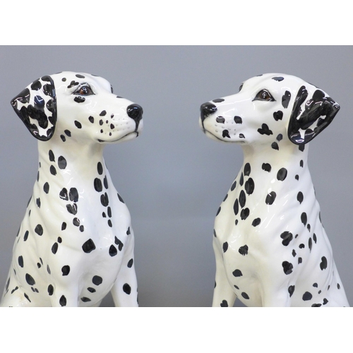 608 - A pair of Royal Doulton dalmatian fireside dogs