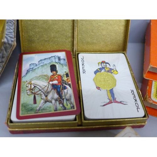 610 - A collection of vintage playing cards