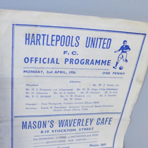 629 - Football memorabilia - Hartlepool United home and away programmes, 1950's onwards (33)