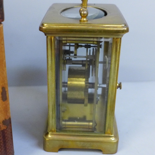 633 - A Mappin & Webb carriage clock in original case