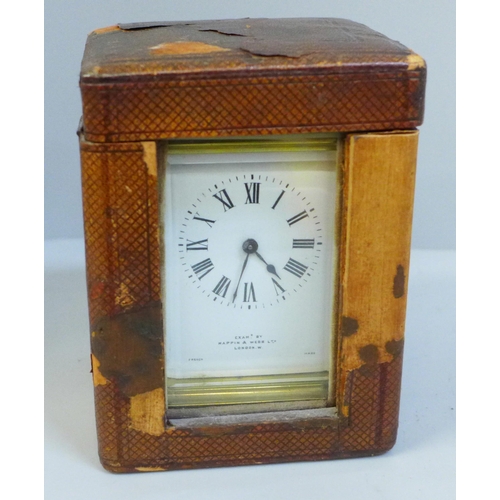 633 - A Mappin & Webb carriage clock in original case