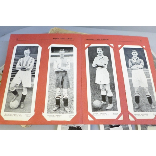 647 - Football cigarette and trade cards including 