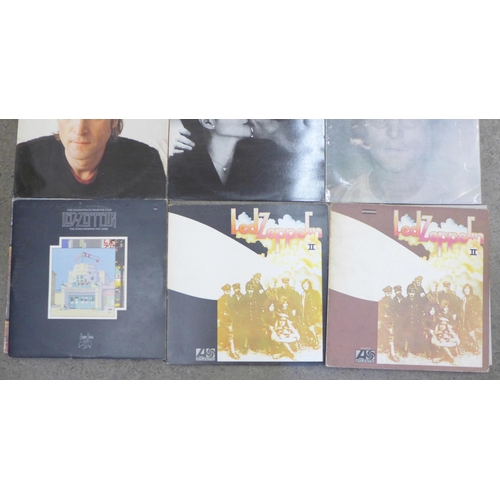 651 - Led Zeppelin LP records, CODA, The soundtrack from the film The Song Remains The Same, two Led Zeppe... 