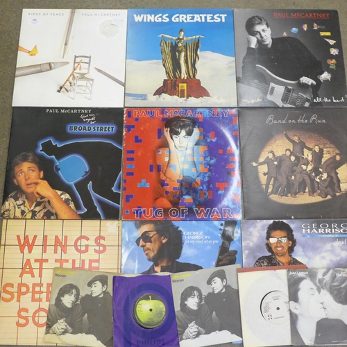 660 - John Lennon, George Harrison and Paul McCartney/Wings LP records and one 12