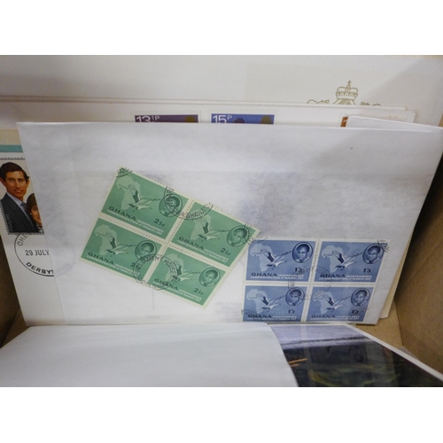 679 - A box of stamps, covers, etc.