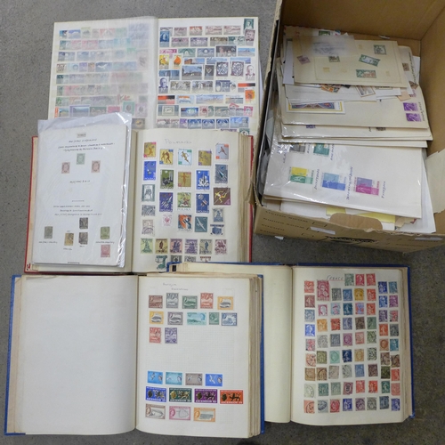 698 - A box of stamps, covers, etc - loose and in albums