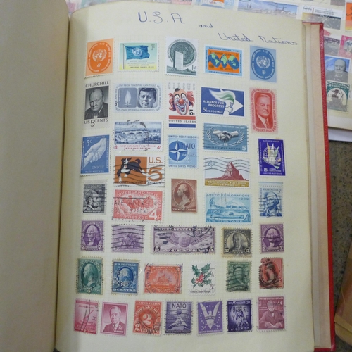 698 - A box of stamps, covers, etc - loose and in albums