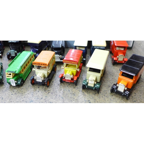 702 - A collection of die cast vehicles including Days Gone, Lledo, some boxed