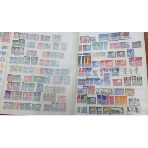 705 - A large collection of worldwide stamps including Isle of Man, West Germany, Greece, Italy, Sweden an... 