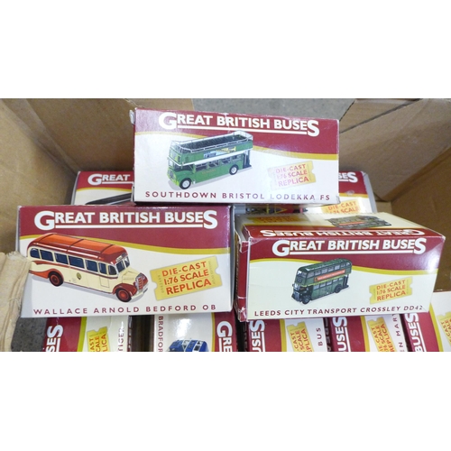 713 - A collection of die-cast model buses, ten in total by Atlas Editions 'Great British Buses', Western ... 