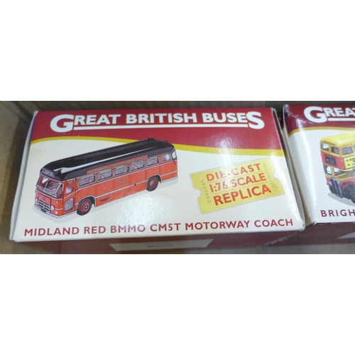 713 - A collection of die-cast model buses, ten in total by Atlas Editions 'Great British Buses', Western ... 