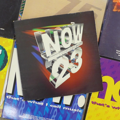 722 - Nineteen  'Now That's What I Call Music' LP records from No 1 to 23 (9, 20, 21 and 22 missing)