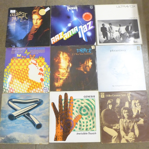 741 - Twelve LP records, Alison Moyet, Nazareth, Tangerine Dream, Ultravox, Jimi Hendrix, etc.