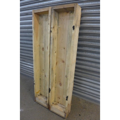 2299 - A pair of heavy duty wooden planters 6ft x 1ftx 6