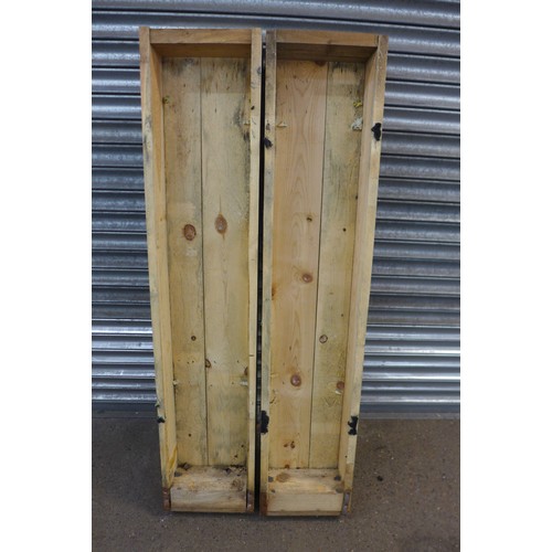 2299 - A pair of heavy duty wooden planters 6ft x 1ftx 6