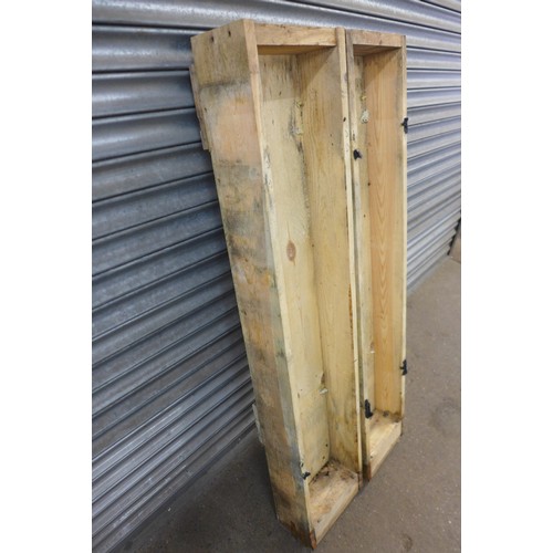 2299 - A pair of heavy duty wooden planters 6ft x 1ftx 6