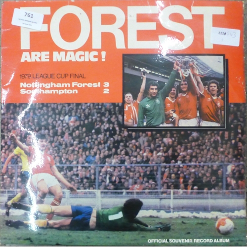 761 - A 'Forest Are Magic' 1979 League Cup Final, Nottingham Forest 3 Southampton 2 LP record, back cover ... 