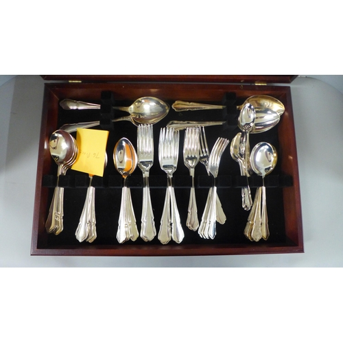 773 - A seventy-six piece canteen of silver plated cutlery, Cavendish pattern