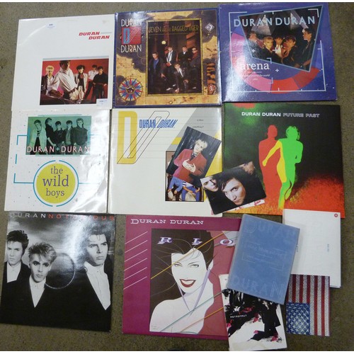 690 - Duran Duran, six LP records, a 12