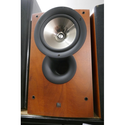 2098 - A pair of Kef 1Q3 SP3500 speakers and a pair of Philips stereo speakers