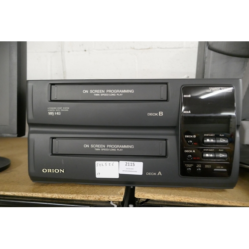 2115 - An Orion twin tape video cassette recorder