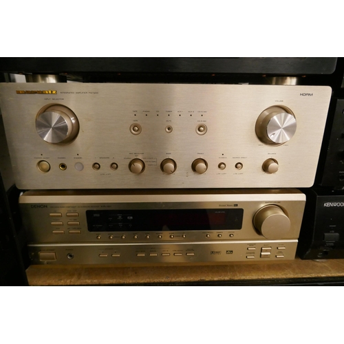 2117 - A quantity of stereo equipment including a Marantz SR5200 AV surround receiver, a Marantz PM7200 int... 