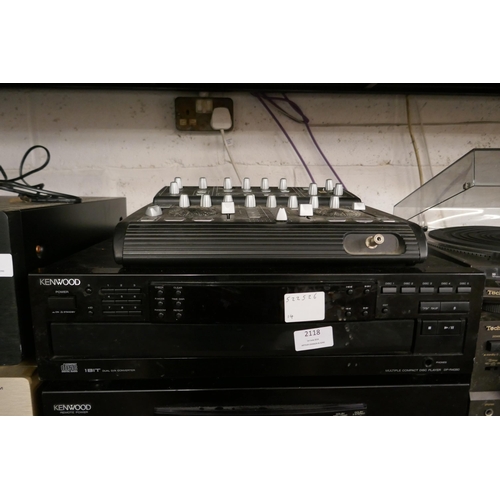 2118 - A quantity of Kenwood stereo equipment including a DP-R4080 multiple compact disc player, A KR-V6080... 