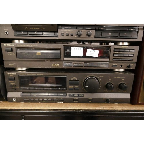 2119 - A quantity of Technics stereo equipment including an SL-DD33 direct drive automatic turntable system... 