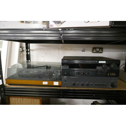 2127 - A quantity of stereo equipment including an Alba model No. 872 automatic turntable record player, a ... 