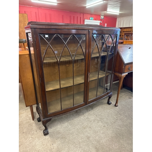 196 - An early 20th Century mahogany bowfront display cabinet