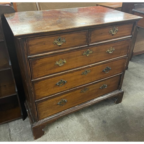 204 - A George II walnut chest of drawers